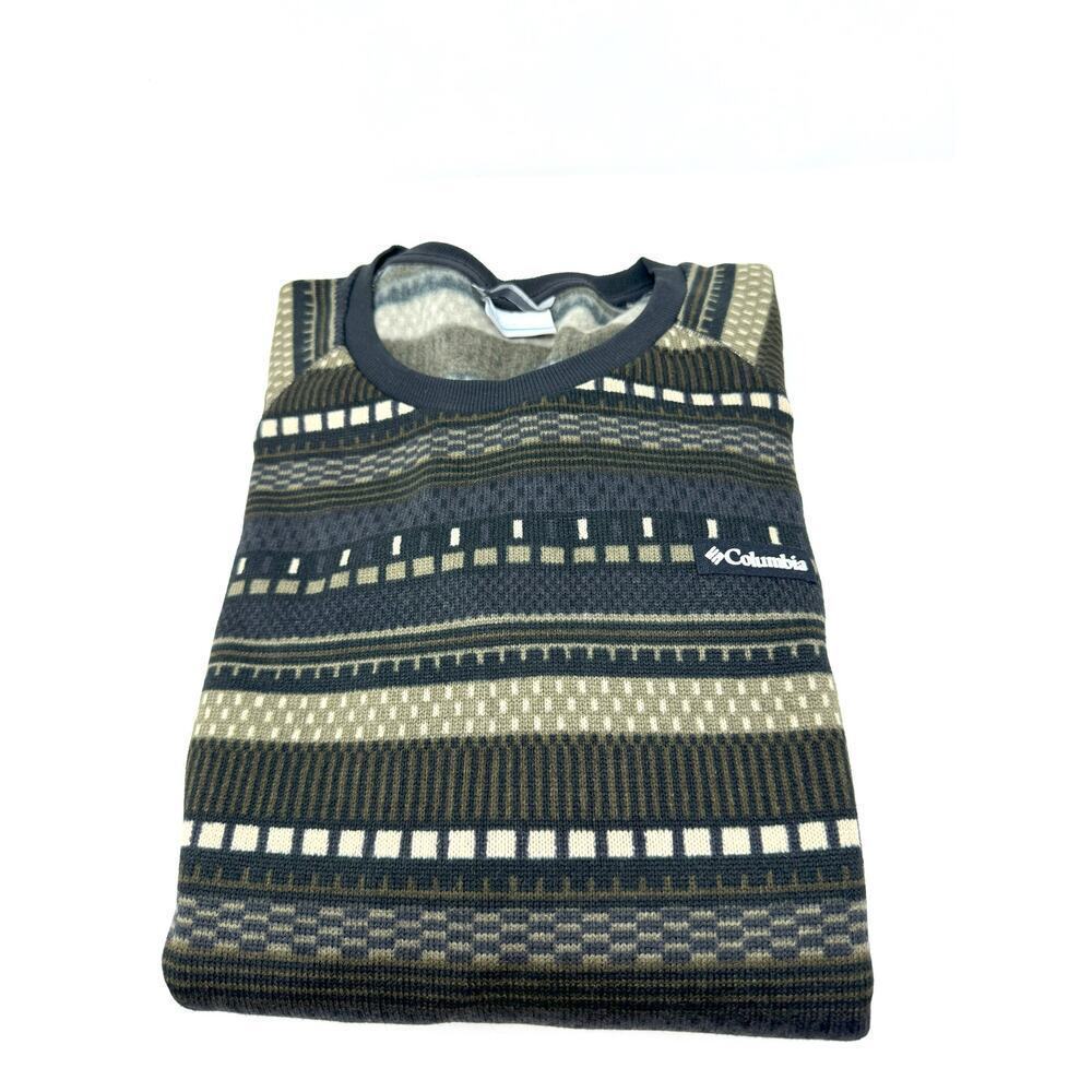 Columbia Women's Sweater Weather Crew, Black Apres Stripe Print, Size XX-Large - Picture 3 of 5